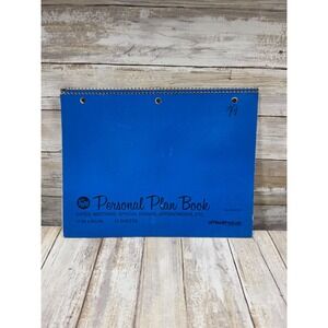 Vintage Mead Personal Plan Book Blue Spiral Planner 1975 1976 1977 No 50-0750
